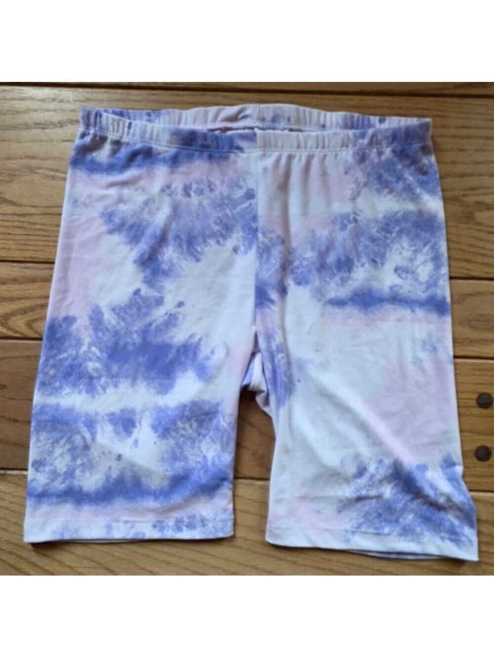 Just Be Tie Dye Purple and White Shorts NWOT